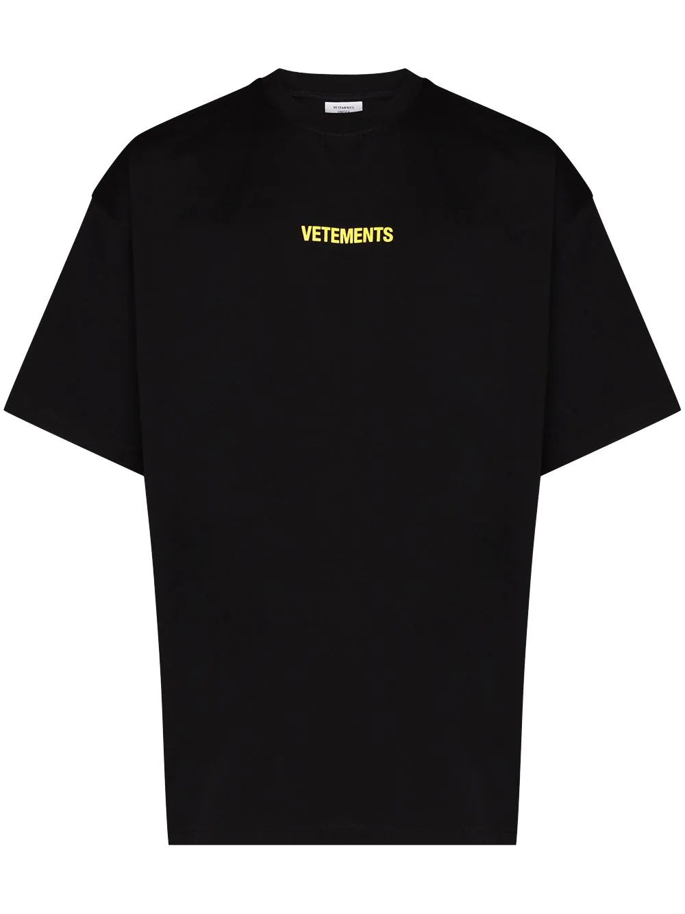 label-detail cotton T-shirt - 1
