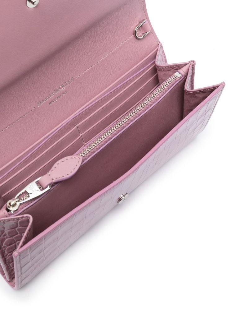 crocodile-embossed skull-stud crossbody bag 6