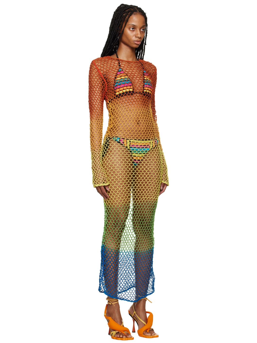 Multicolor Gradient Midi Dress - 2