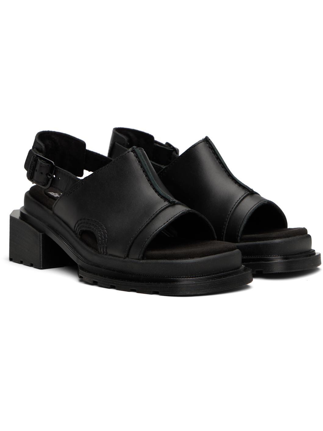 Black Maybole Open Toe Mules - 4