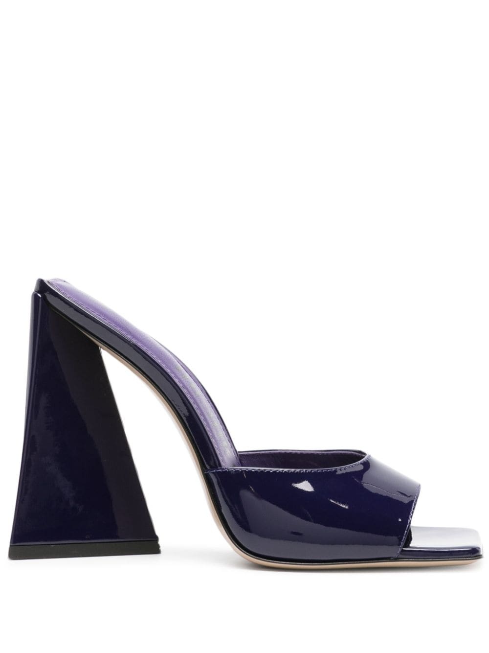 Devon 115mm patent-leather mules - 1