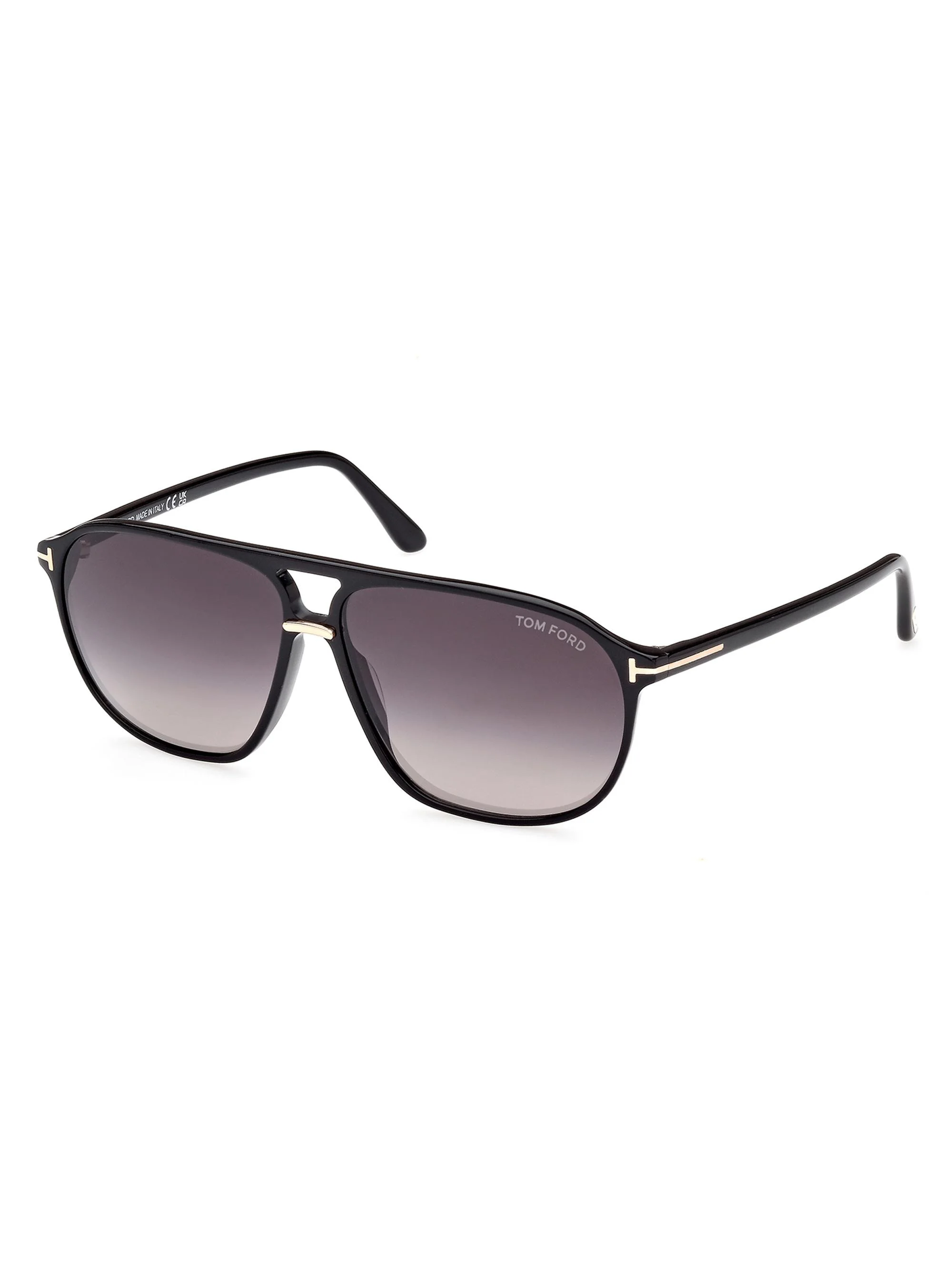Men's Bruce 61MM Navigator Sunglasses - Black Smoke - 1