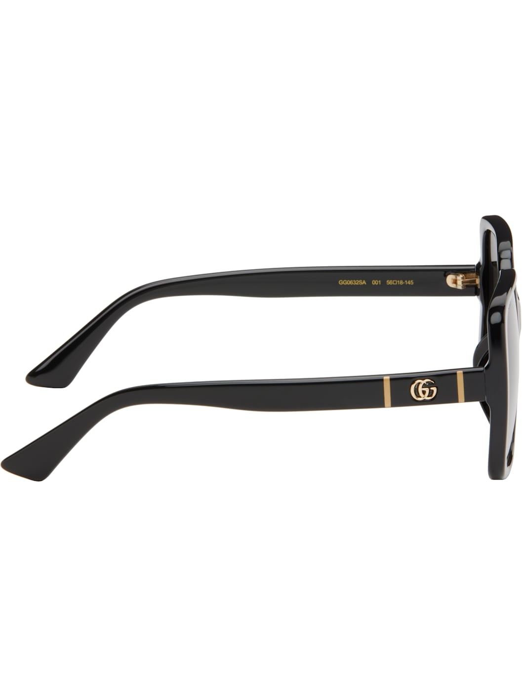 GUCCI ブラック Lines Thin GG Temple サングラス GUCCI Black Lines Thin GG Temple Sunglasses | REVERSIBLE