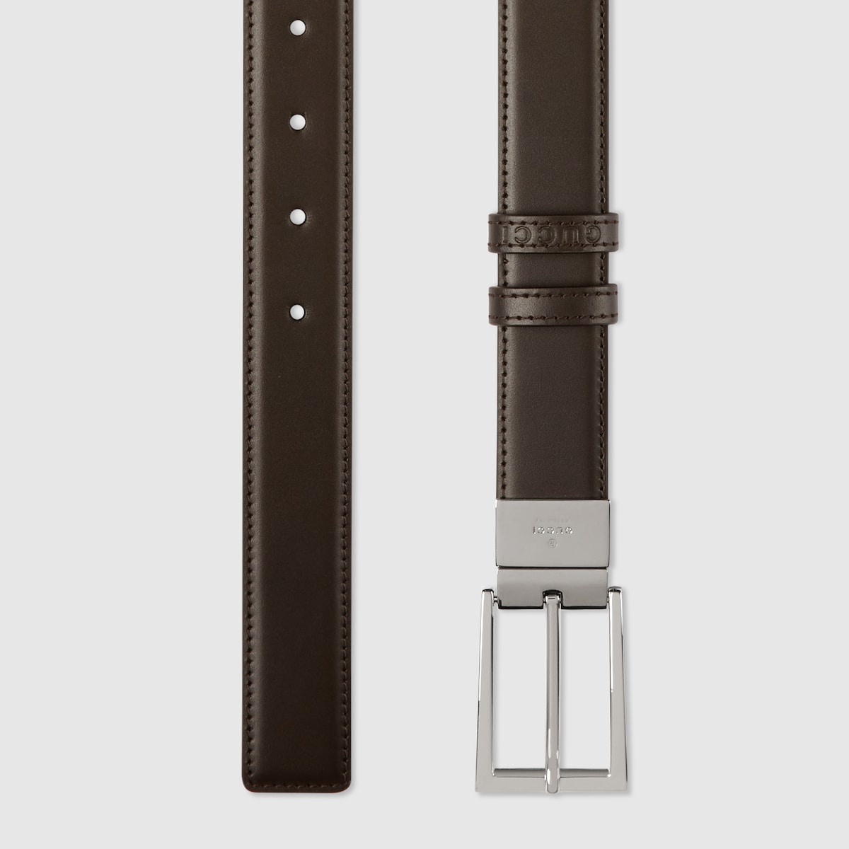 Reversible belt with rectangular buckle - 1