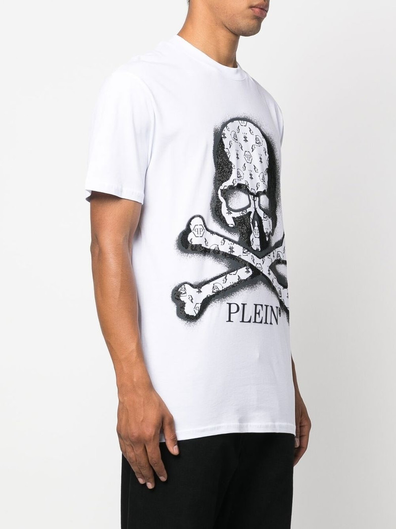 skull-print rhinestone T-shirt 3