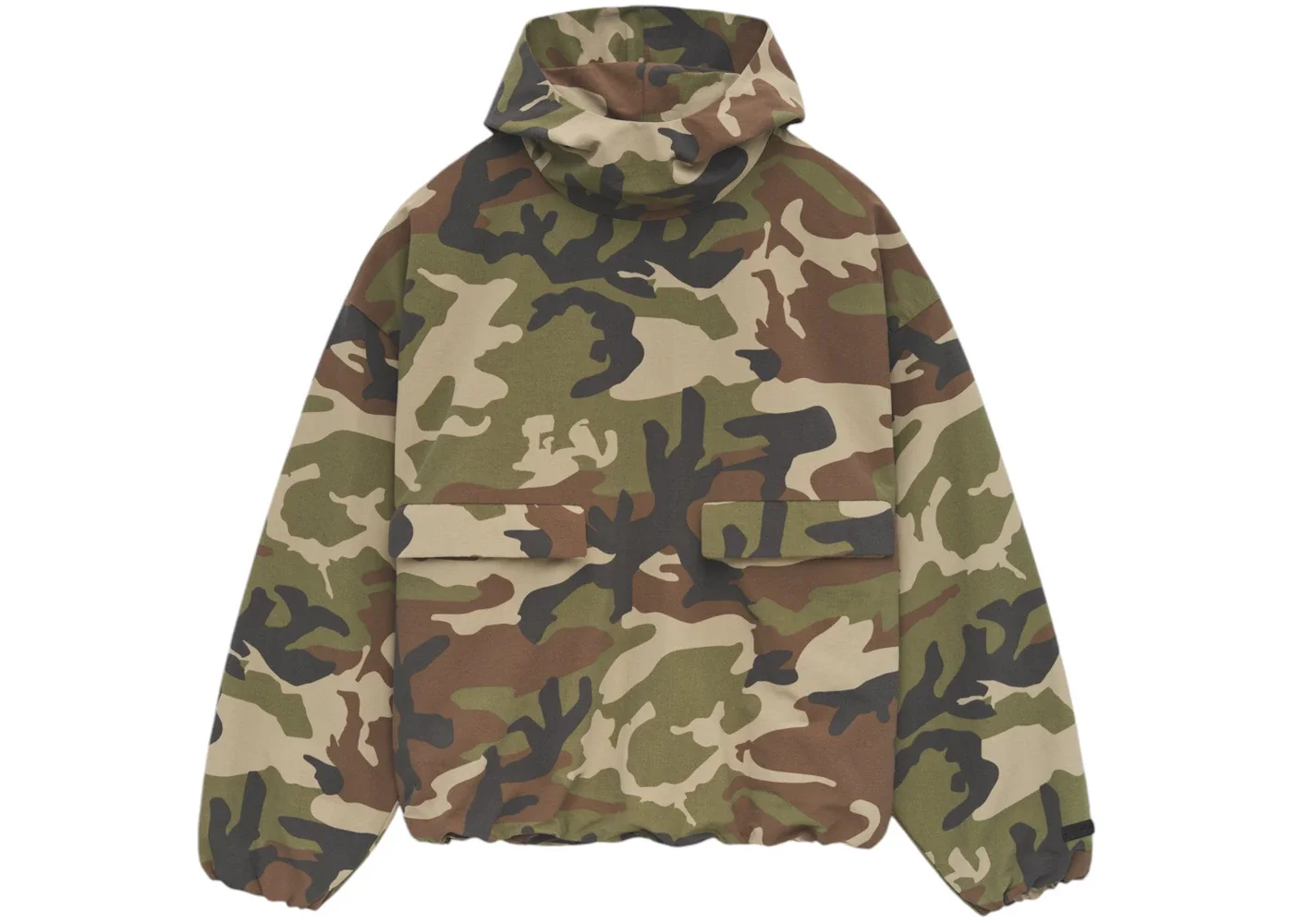 Fear of God Essentials Military Nylon Hooded Anorak Woodland Camo - 1
