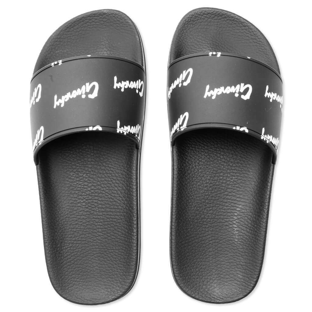ALL OVER PRINT FLAT SANDALS - BLACK/WHITE - 2