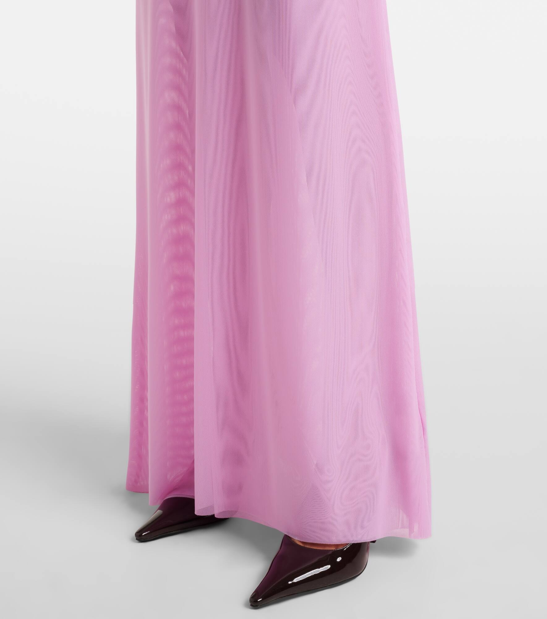 Semi-sheer gown - 5