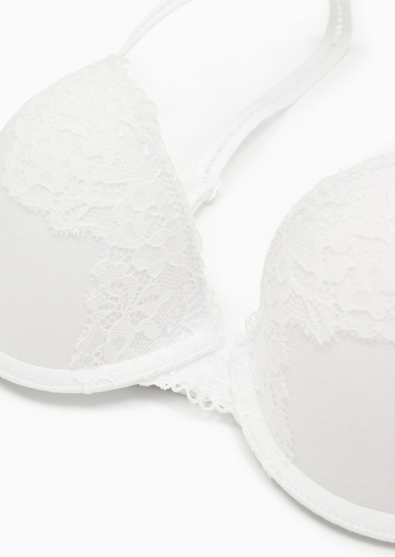 EMPORIO ARMANI ASV Dreamy Lace certified viscose push-up bra outlook