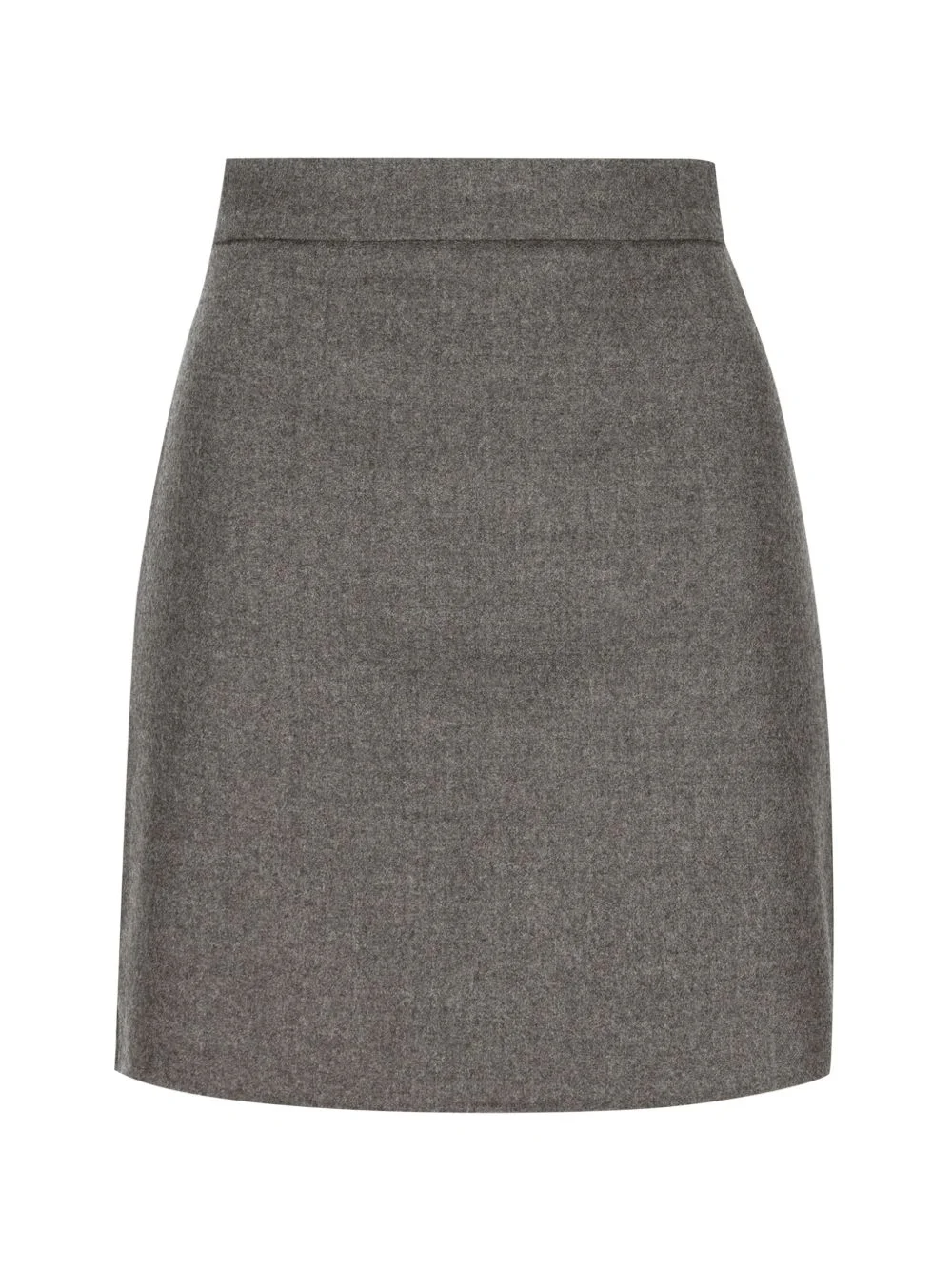 short felted wool skirt - brown grey - 1