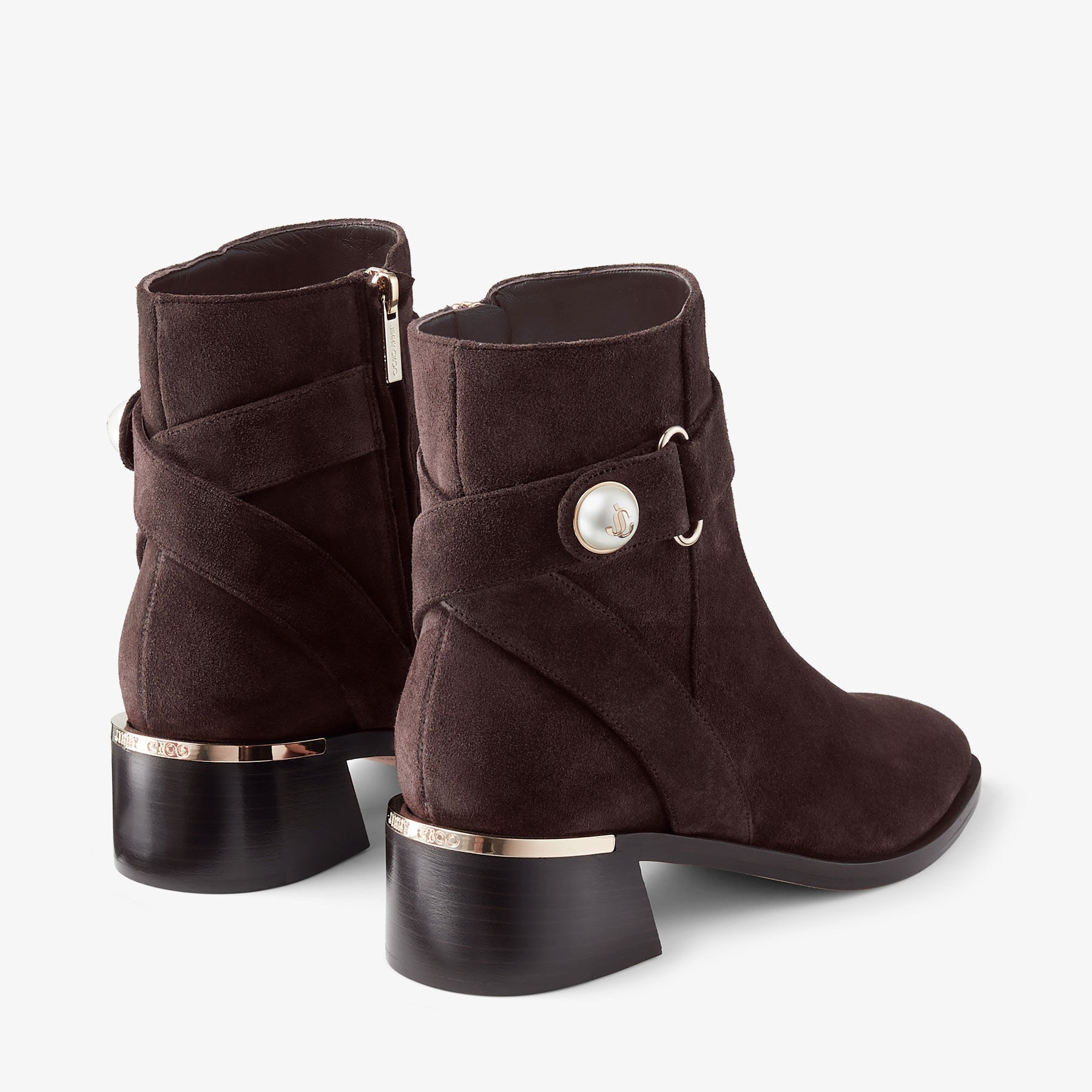 Noor 45
Coffee Velvet Suede Ankle Boots - 5