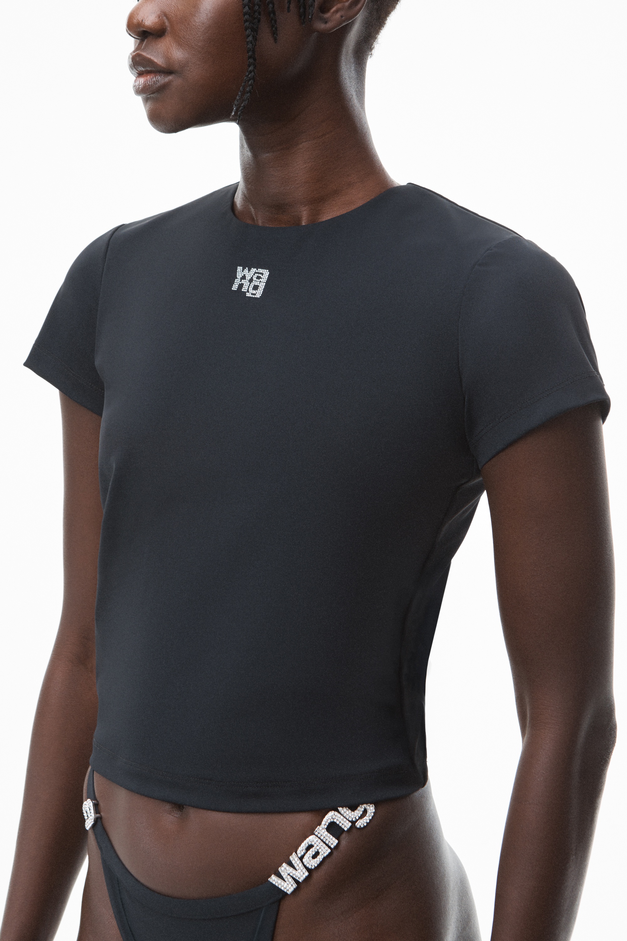 CRYSTAL LOGO BABY TEE IN SCULPTED JERSEY - 3
