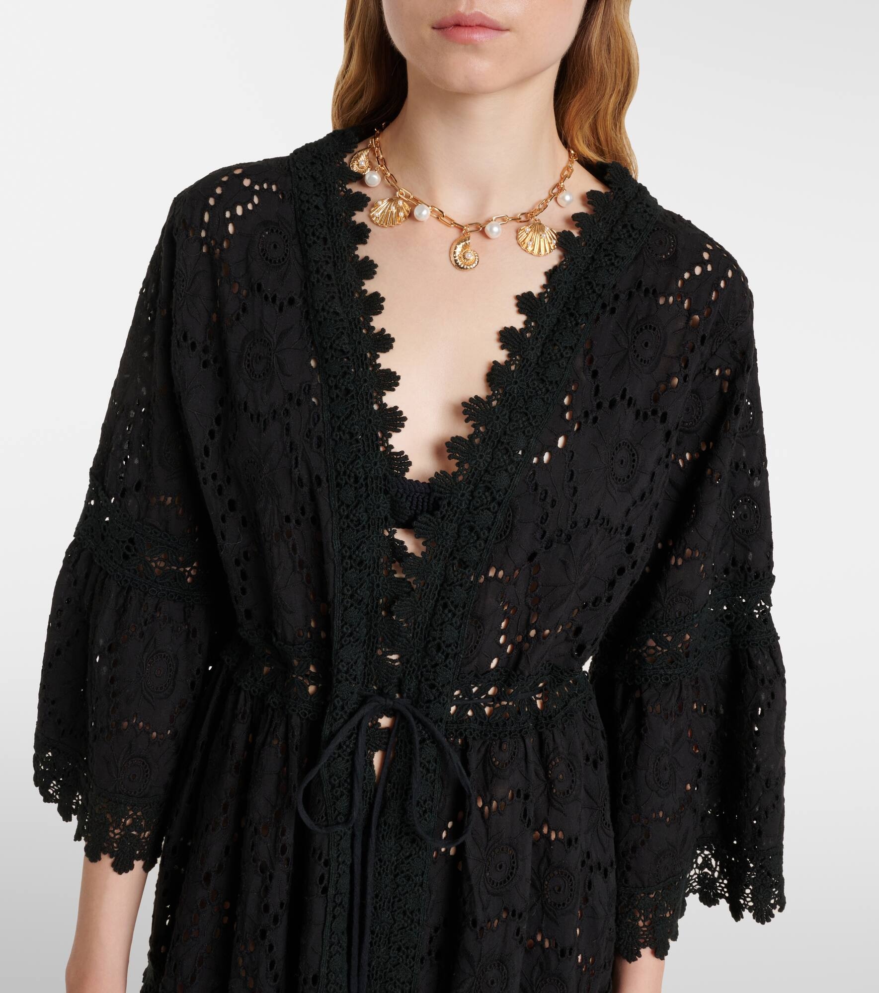 Robbie cotton lace kaftan - 4