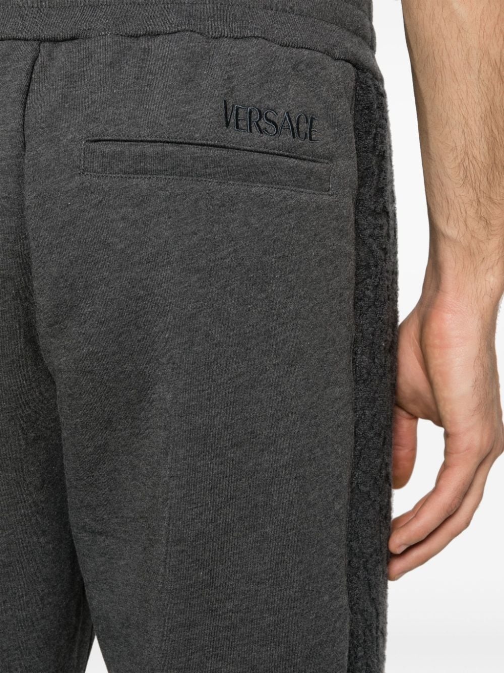 Barocco-motif tapered track pants - 5