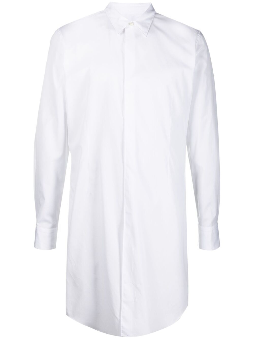 longline button-up cotton shirt - 1