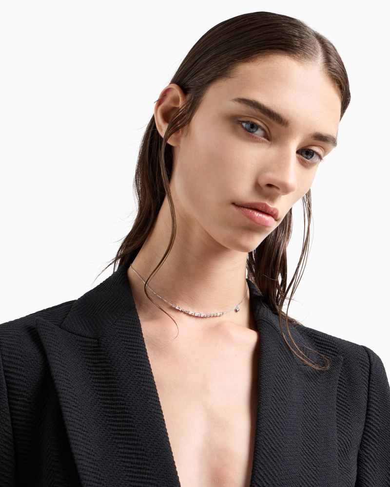 EMPORIO ARMANI STERLING SILVER STATION NECKLACE outlook