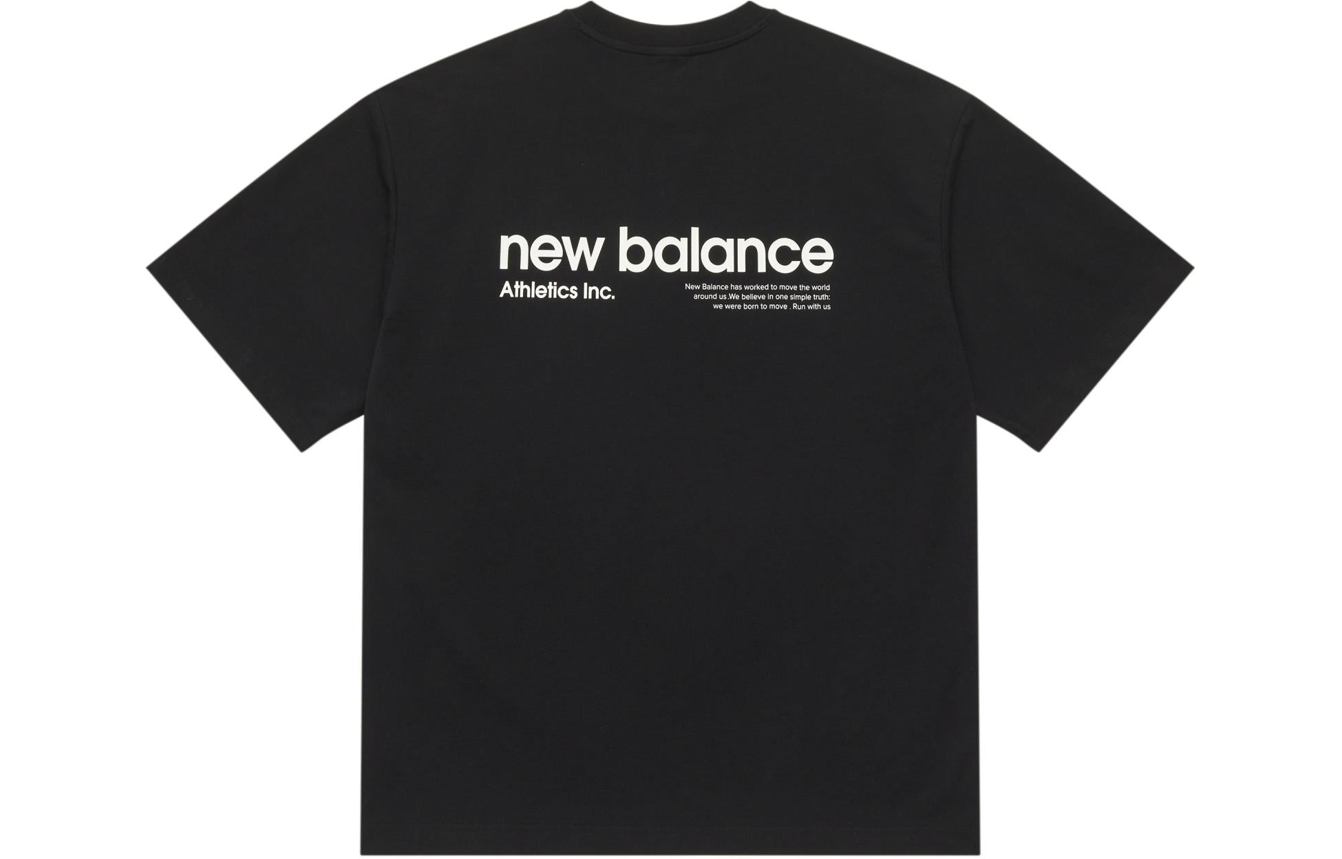 New Balance Linear Heritage Brushed Back Jersey Oversized T-Shirt 'Black' AMT42335-BK - 2
