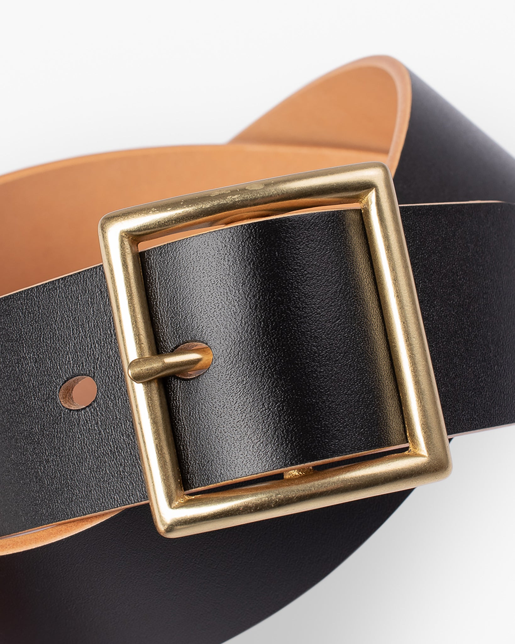 OGL-BELT-VTG1.75-BLK OGL Vintage 1.75" Leather Belt - Hand-Dyed Black - 3