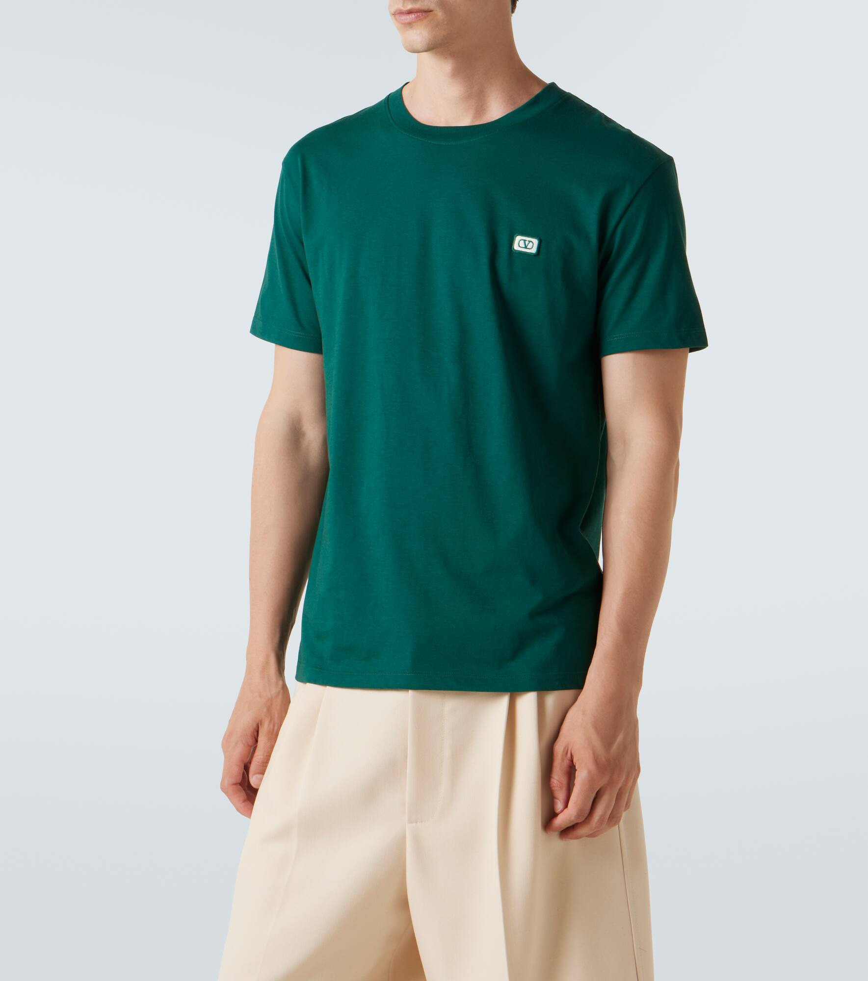 VLogo cotton jersey T-shirt - 3