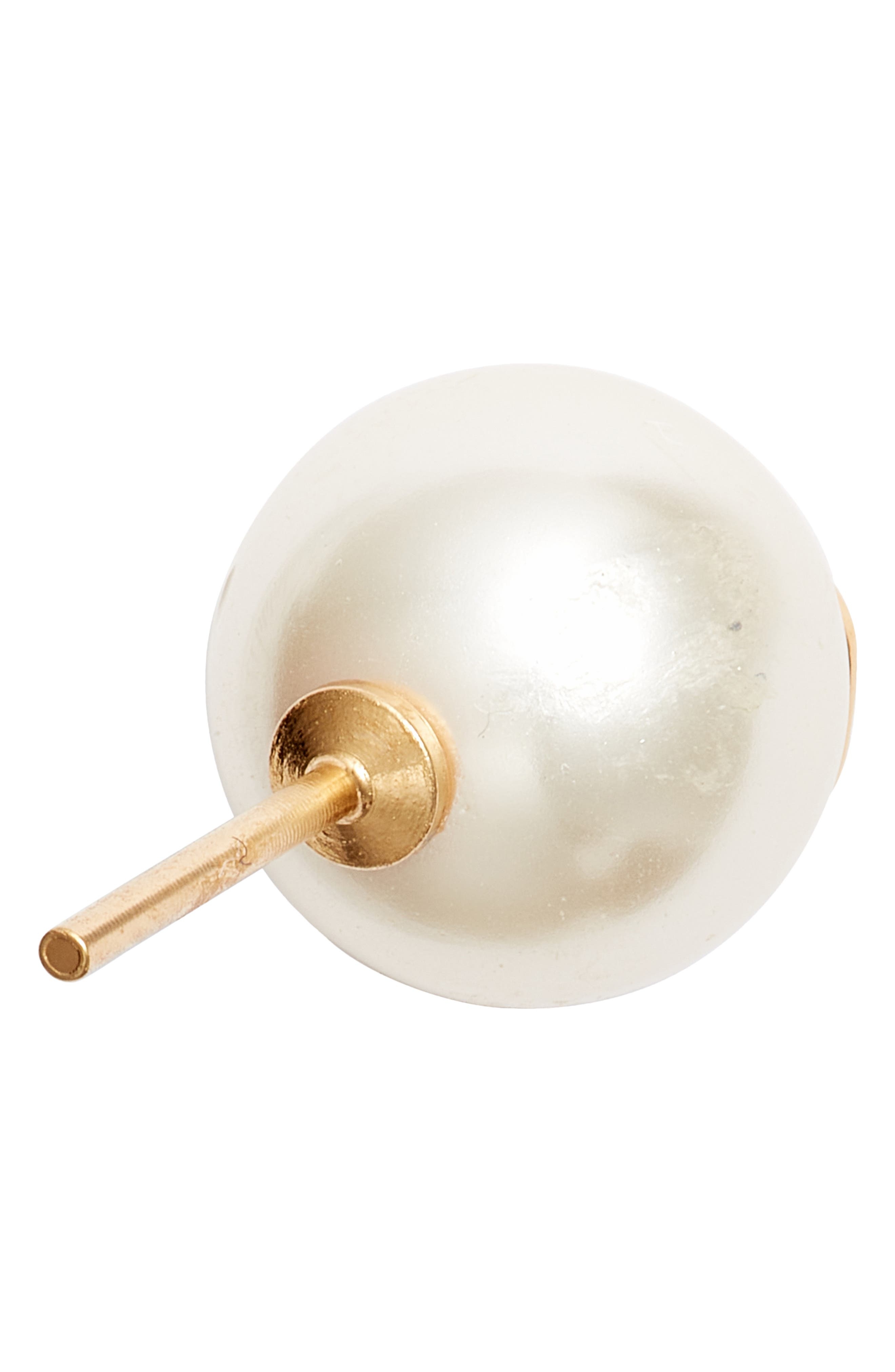 VLOGO Imitation Pearl Stud Earrings - 3