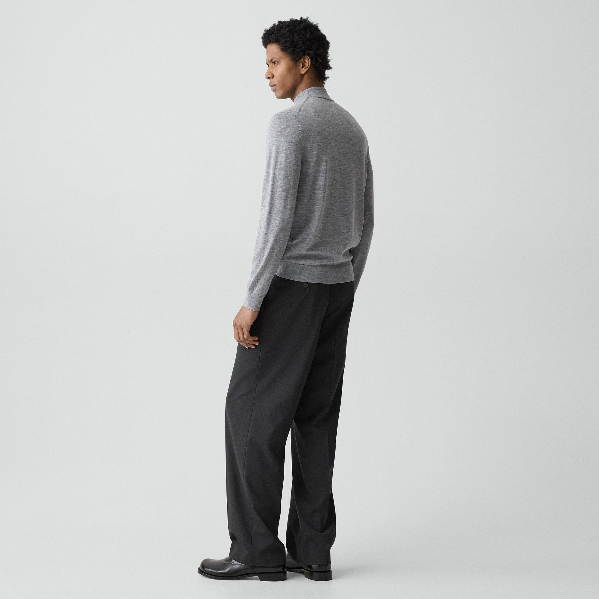 Relaxed Pleat Pant in Stretch Wool - 4
