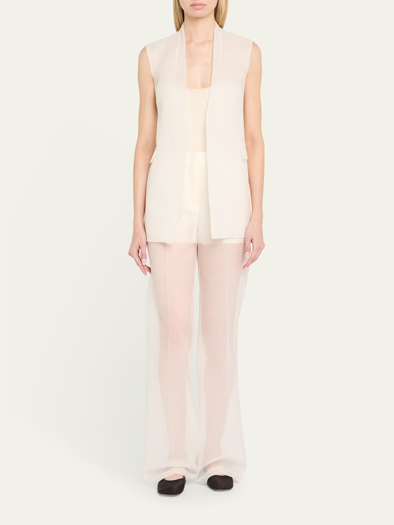 AKRIS Melin Techno Grid Wide-Leg Pants outlook