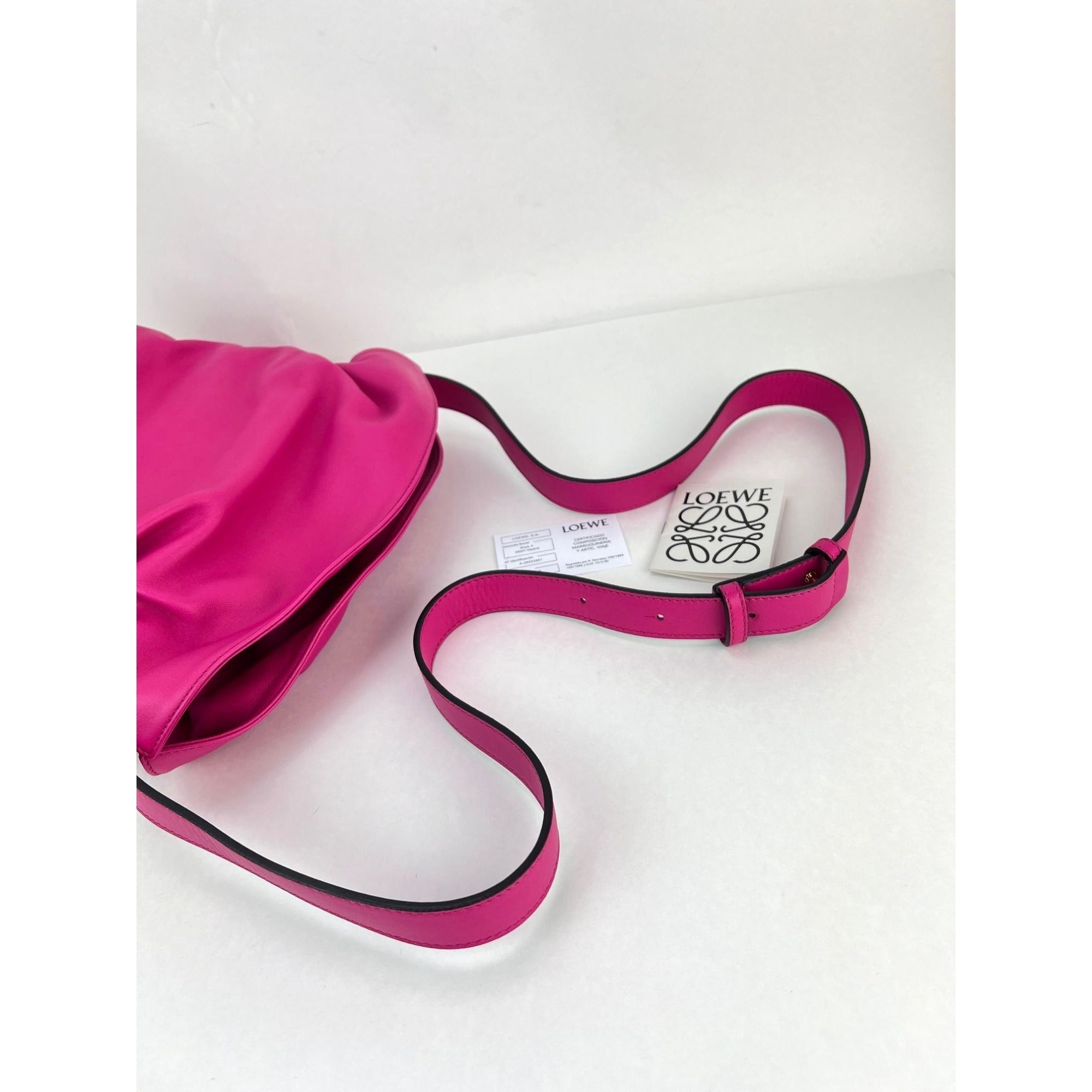 Loewe Nappa Pink Flamenco Medium Knot Shoulder Bag - 9