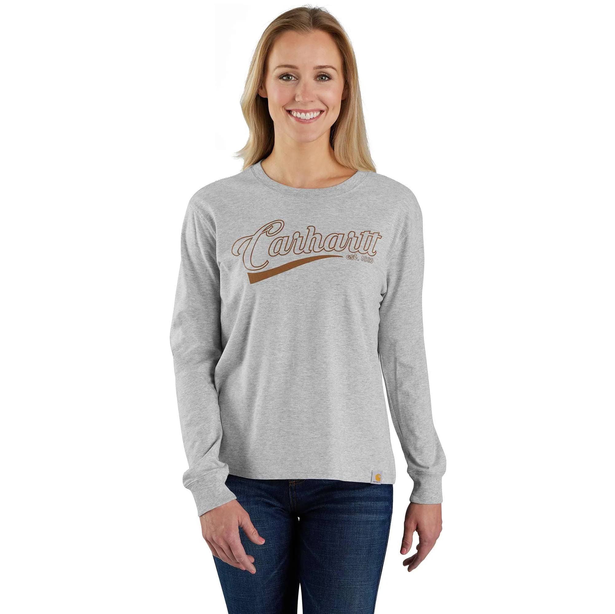 Women's TENCEL™ Fiber Series Loose Fit Long-Sleeve Logo Graphic T-Shirt - 1