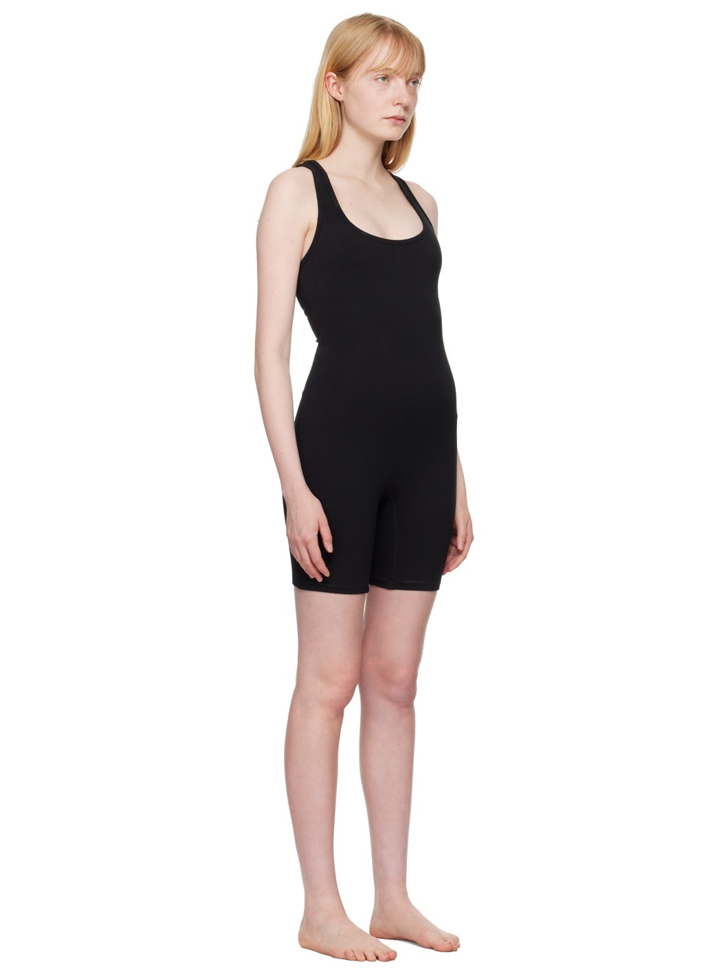 Black Outdoor Mid Thigh Jumpsuit - 2