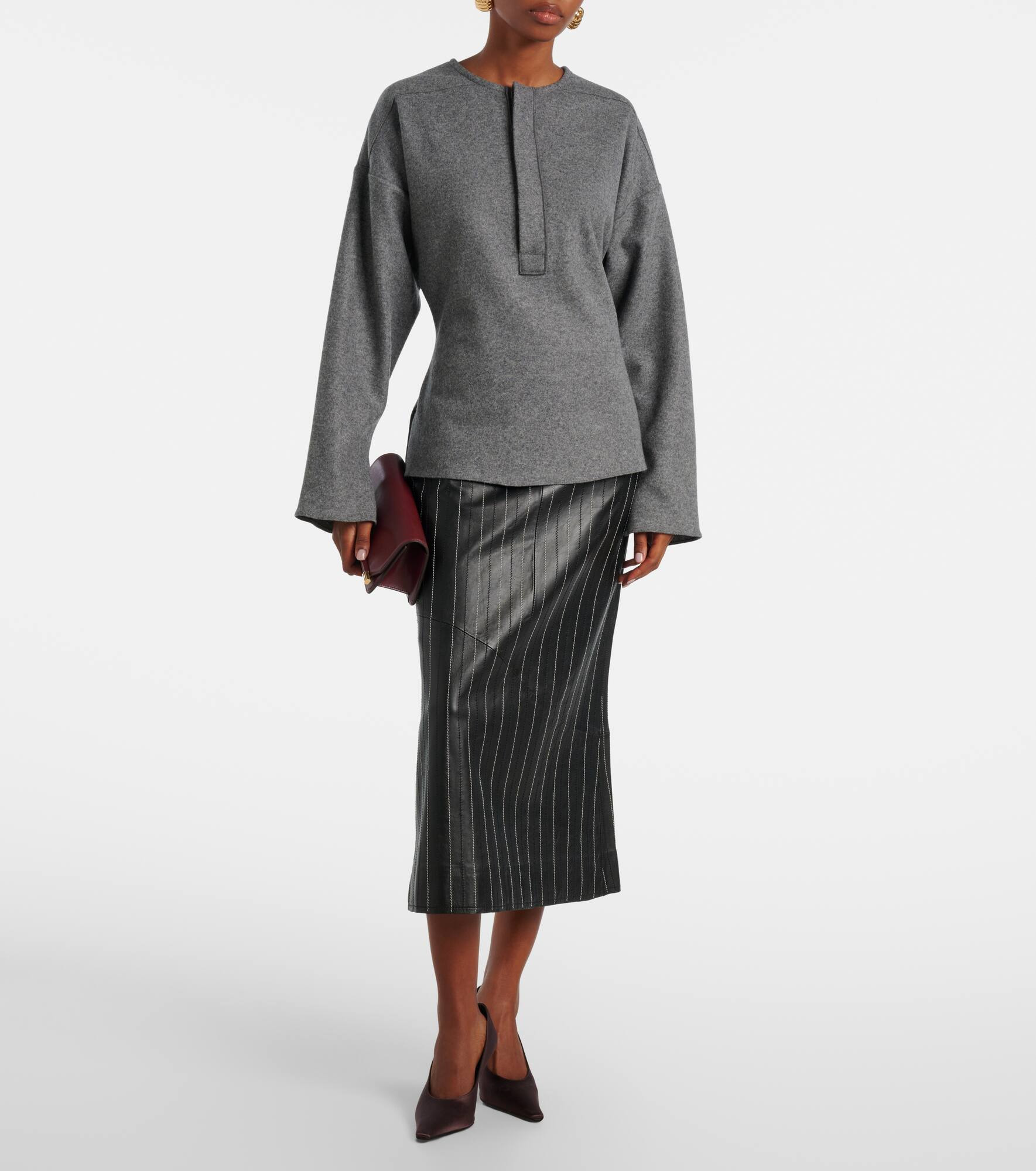 Wool and cashmere Henley shirt - 2