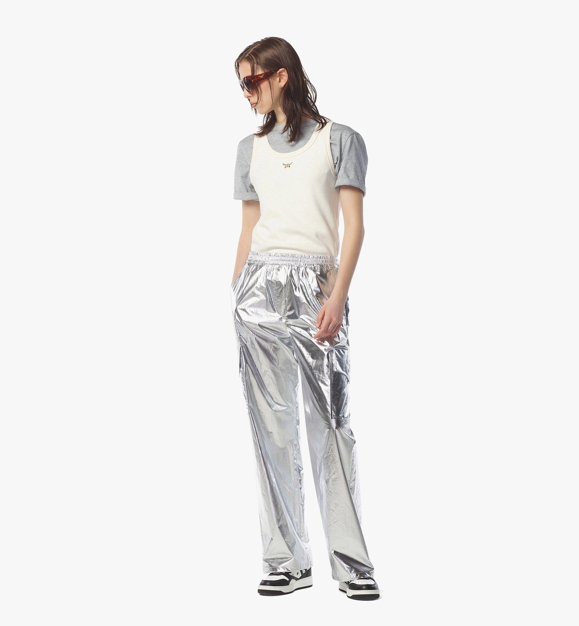 Cargo Pants in Metallic Polyester - 2