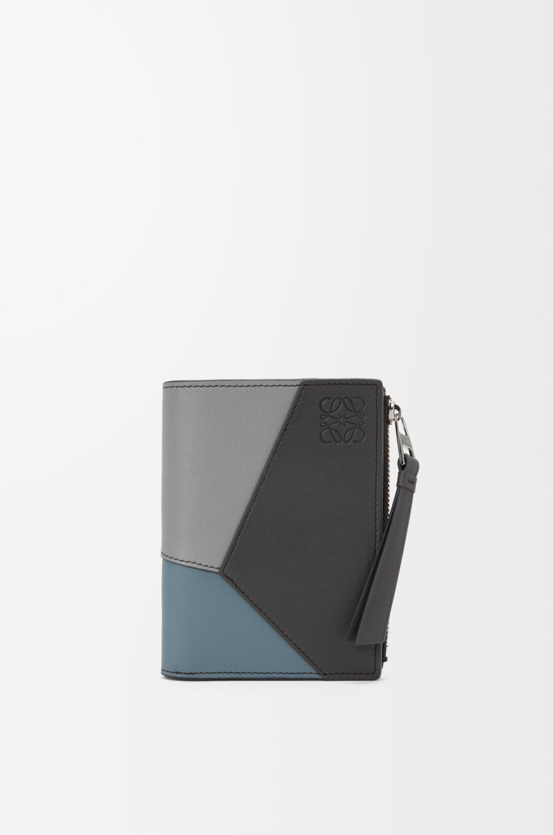 Puzzle slim compact wallet in classic calfskin 1
