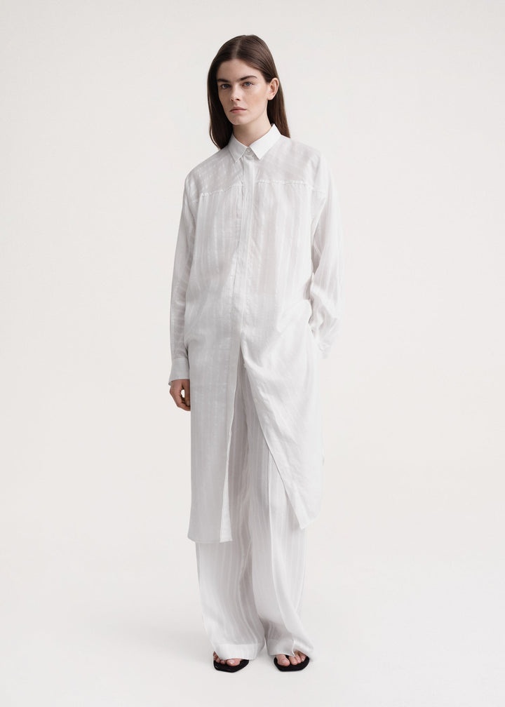 Jacquard stripe tunic white - 2