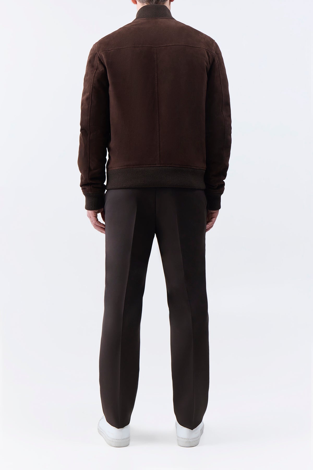 Greg Bomber in Dark Chocolate Suede - 5