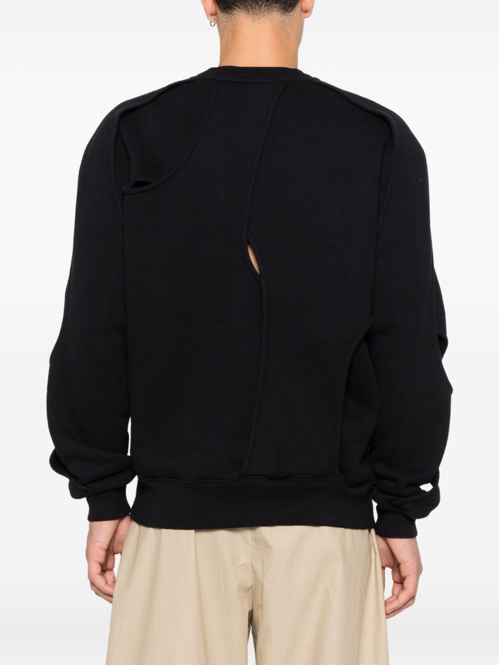 Linear cut-out sweatshirt - 4