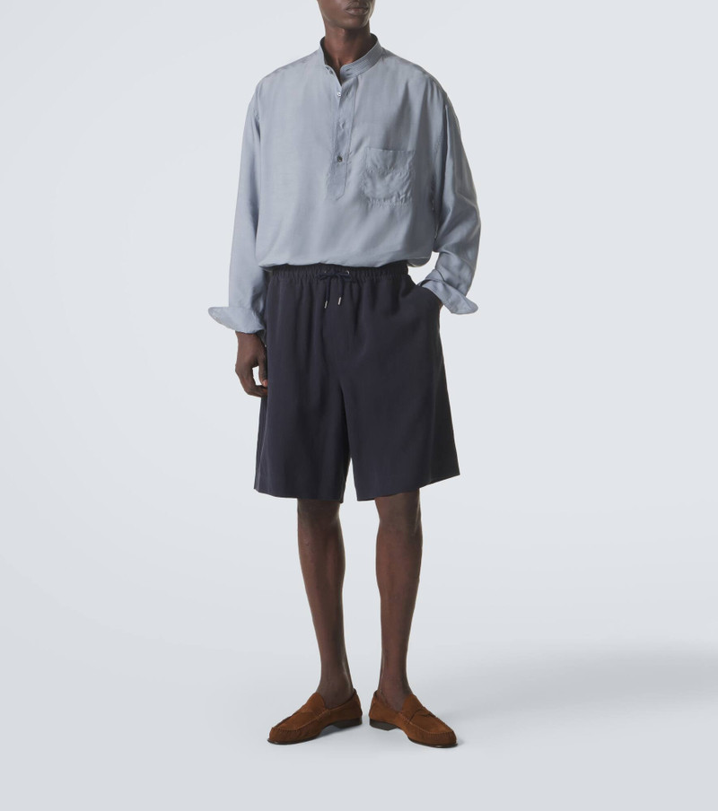 GIORGIO ARMANI Linen canvas Bermuda shorts outlook