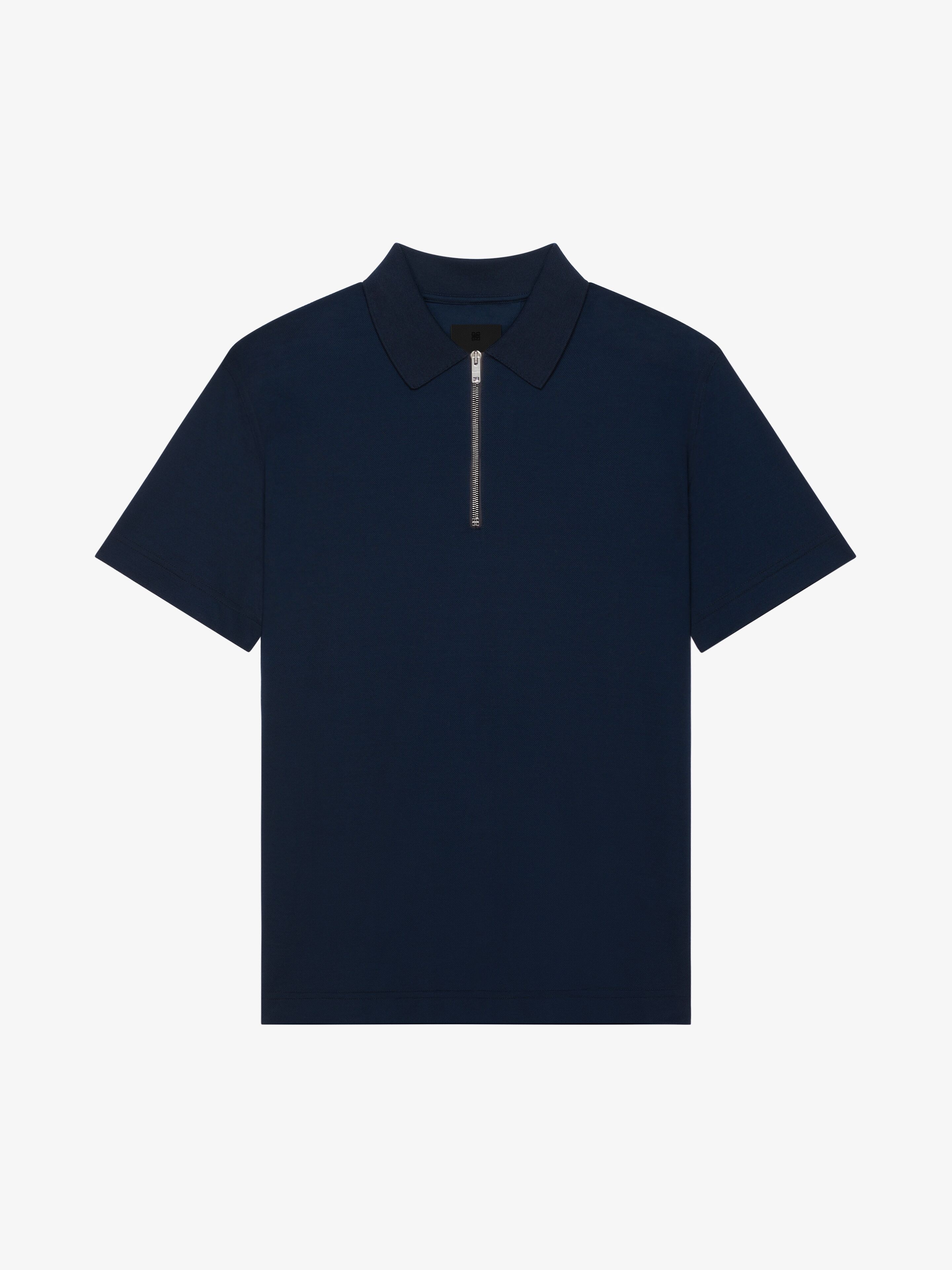 ZIPPED POLO SHIRT IN COTTON - 1