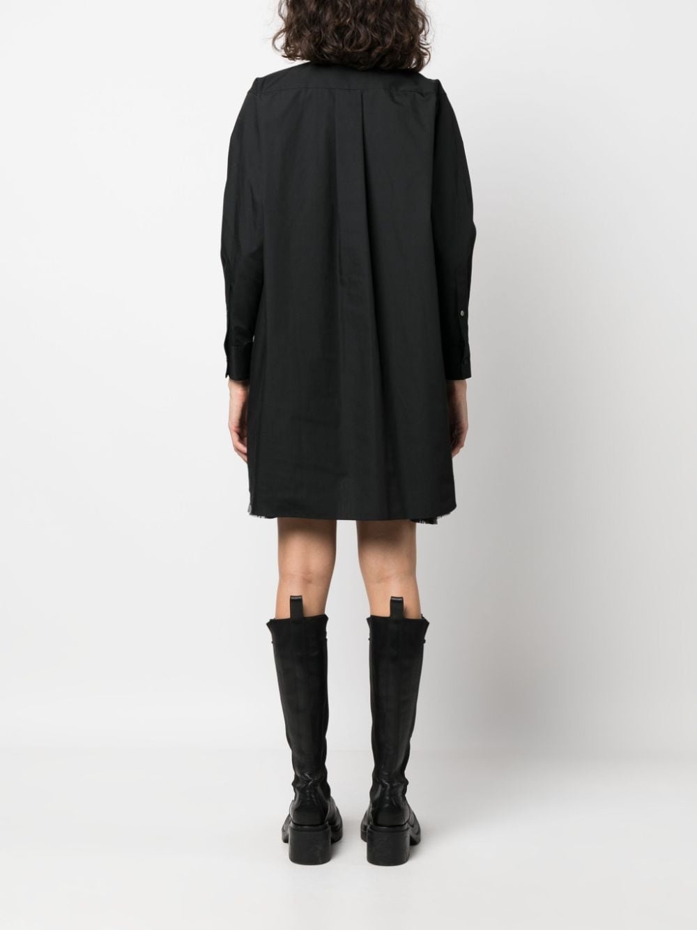 zip-detail mini shirtdress - 4