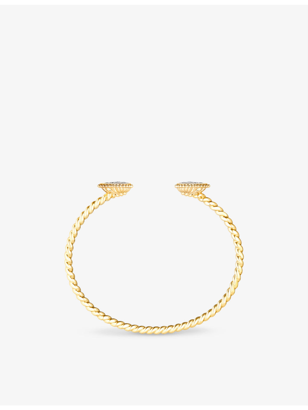 Serpent Bohème Diamants S 18ct yellow-gold and 0.64ct round diamond bangle - 2