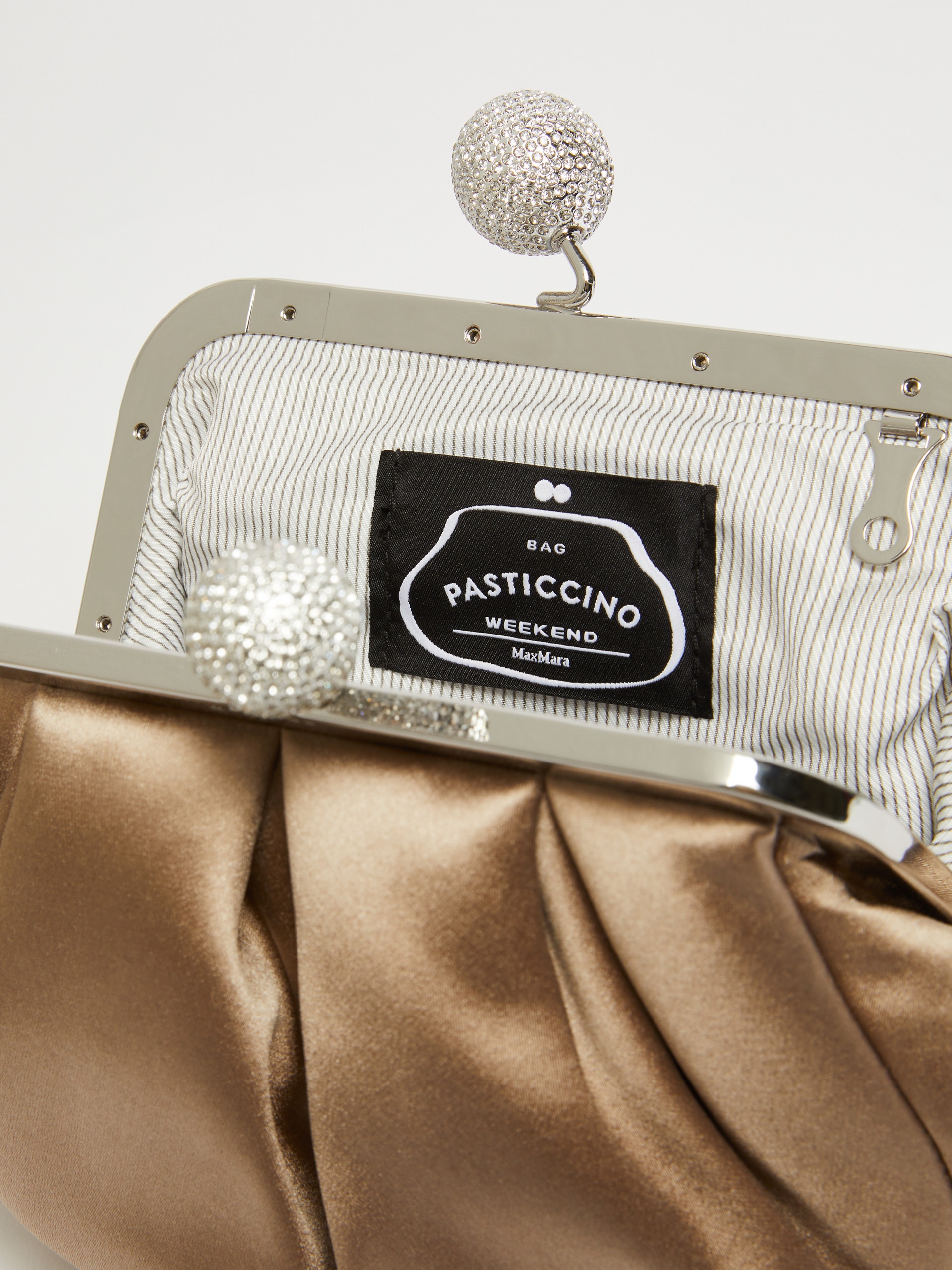EMMY Small satin Pasticcino Bag with rhinestones - 6