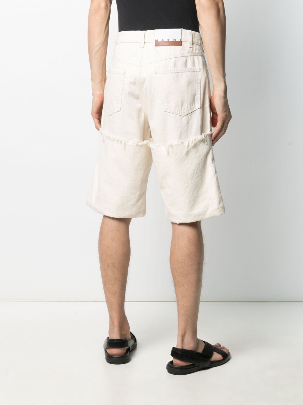 frayed-detail bermuda shorts - 4