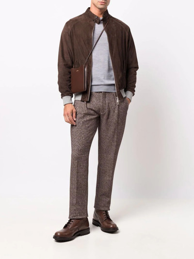 Z Zegna ribbed-knit crew neck sweater outlook