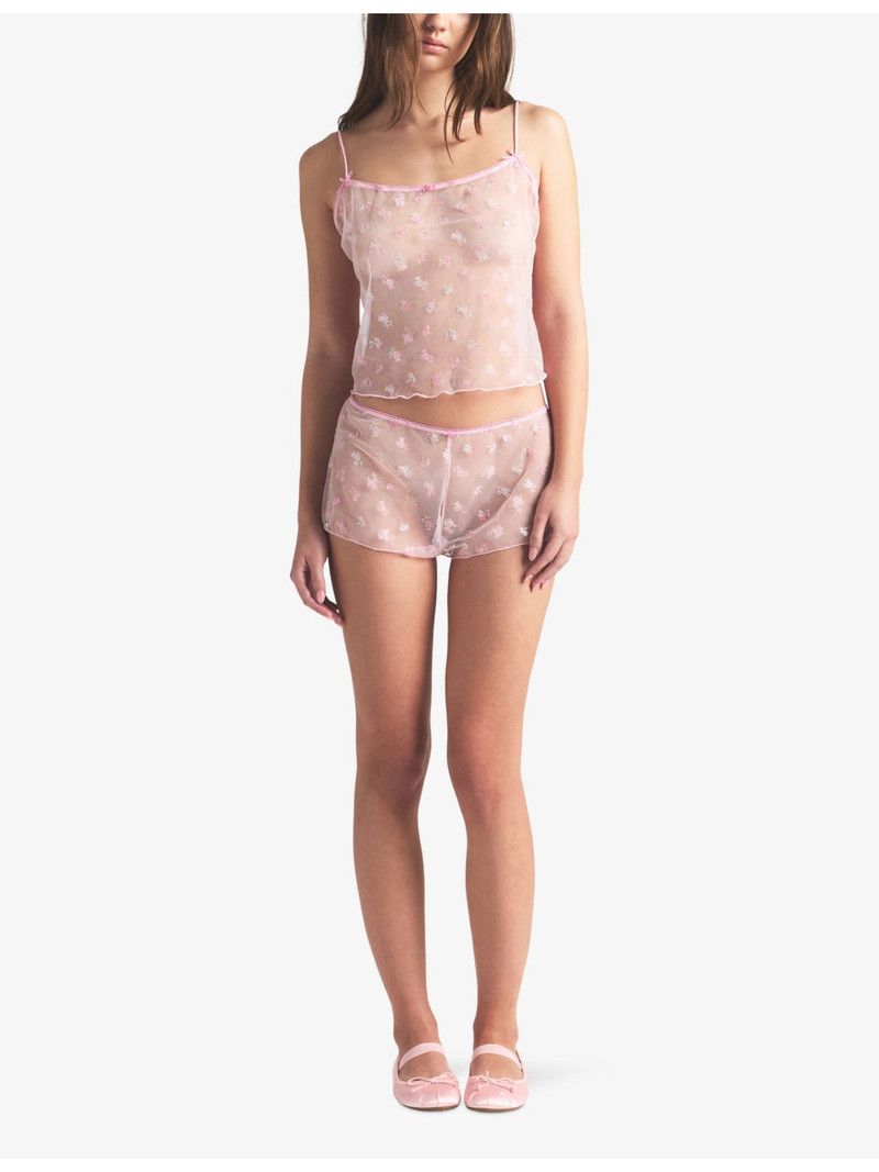 SKIMS Cherry Blossom Tulle Camisole and Shorts Set outlook