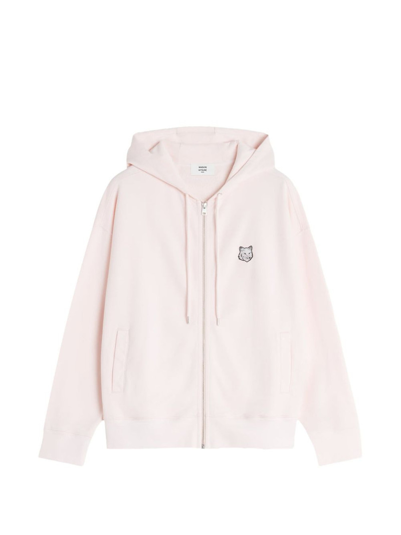 Fox-motif zip-up hoodie 1