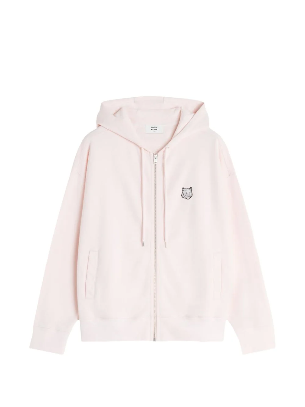 Fox-motif zip-up hoodie - 1
