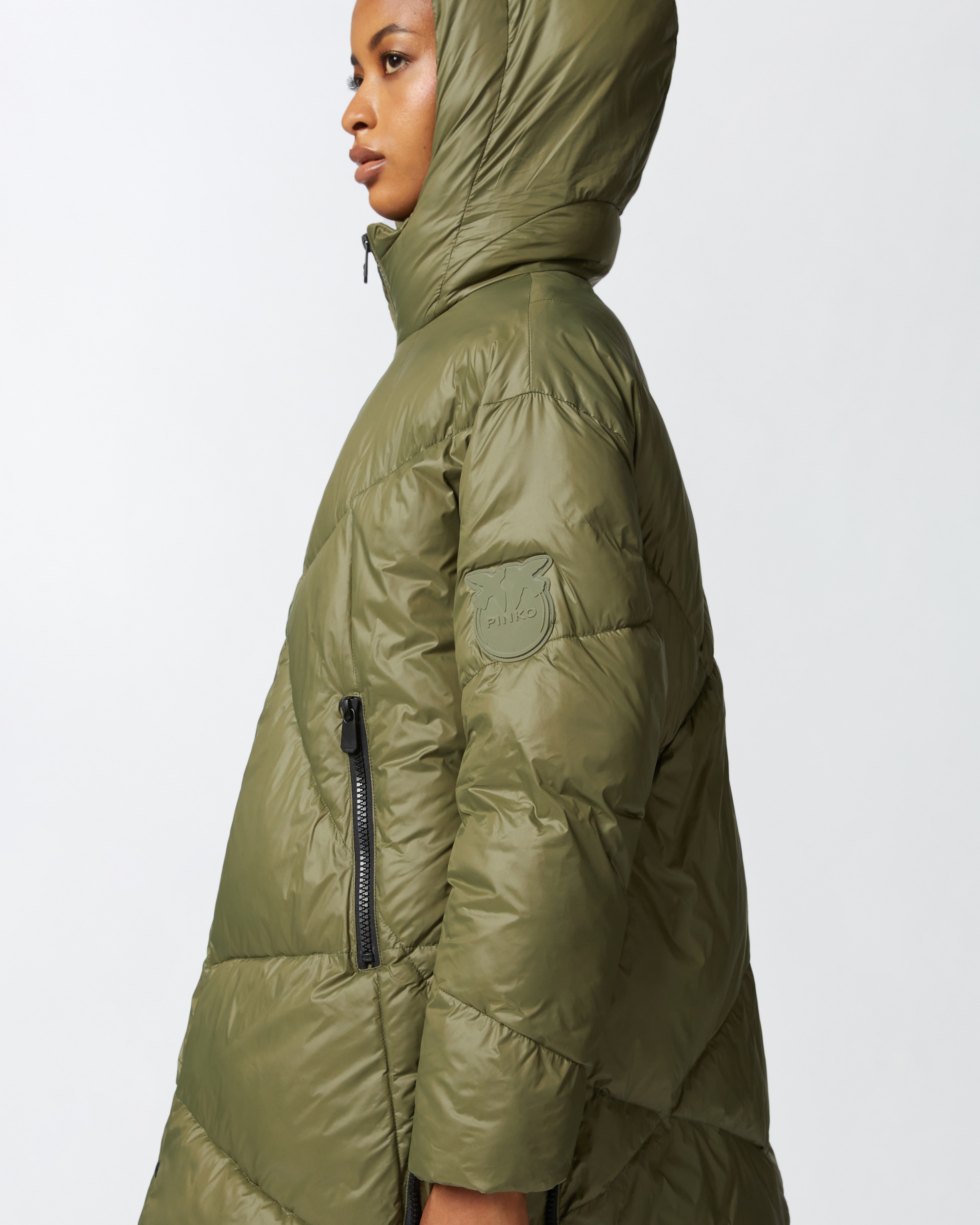 TECHNICAL CANVAS PADDED PUFFER JACKET WITH HOOD - 5