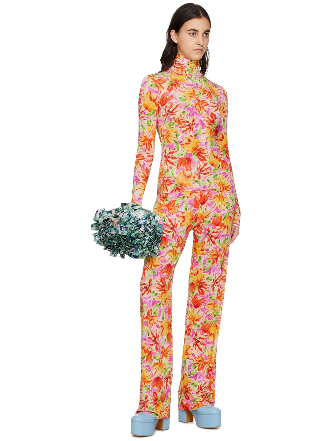 Yellow Floral Trousers - 4