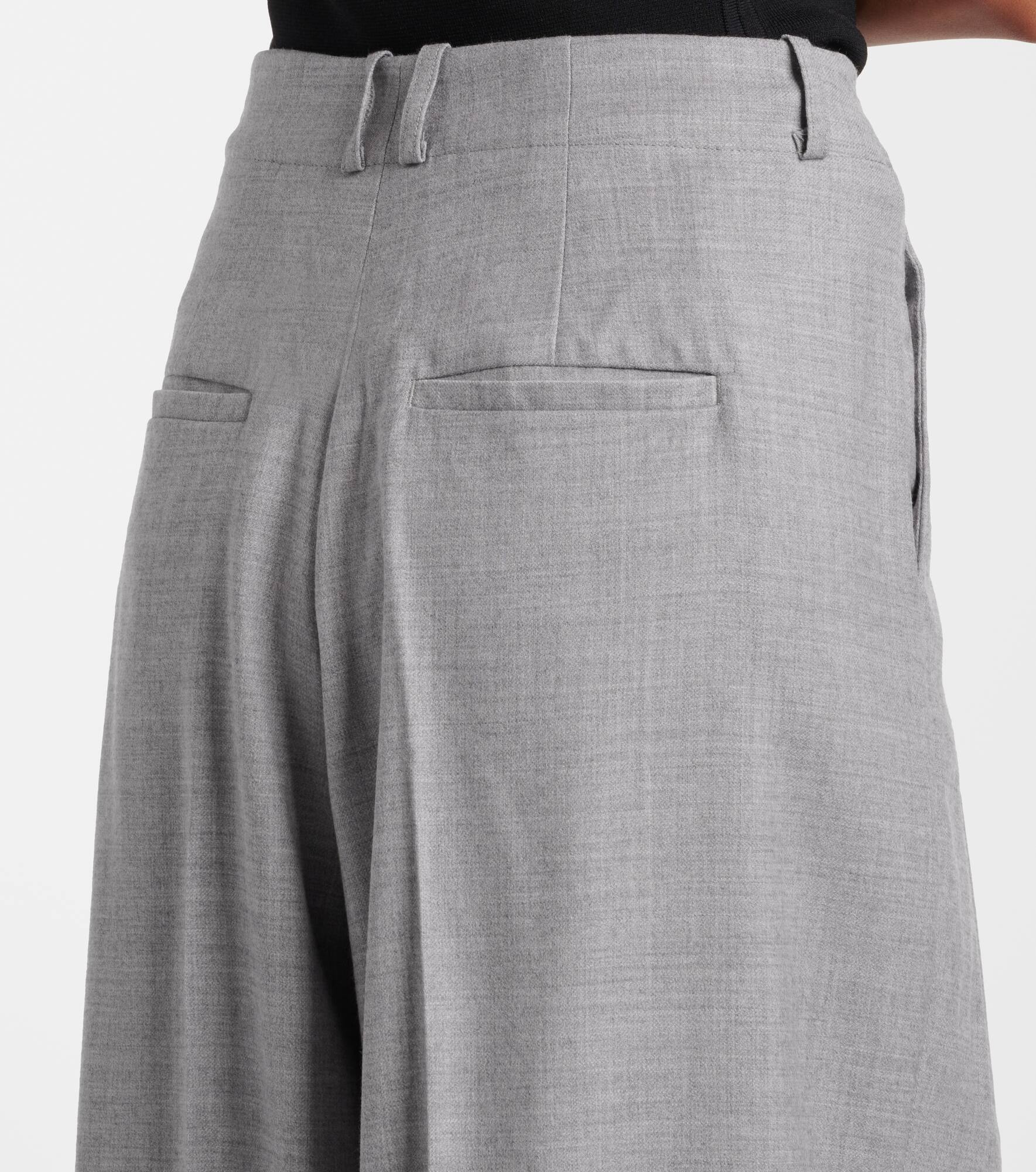Wool-blend wide-leg pants - 6