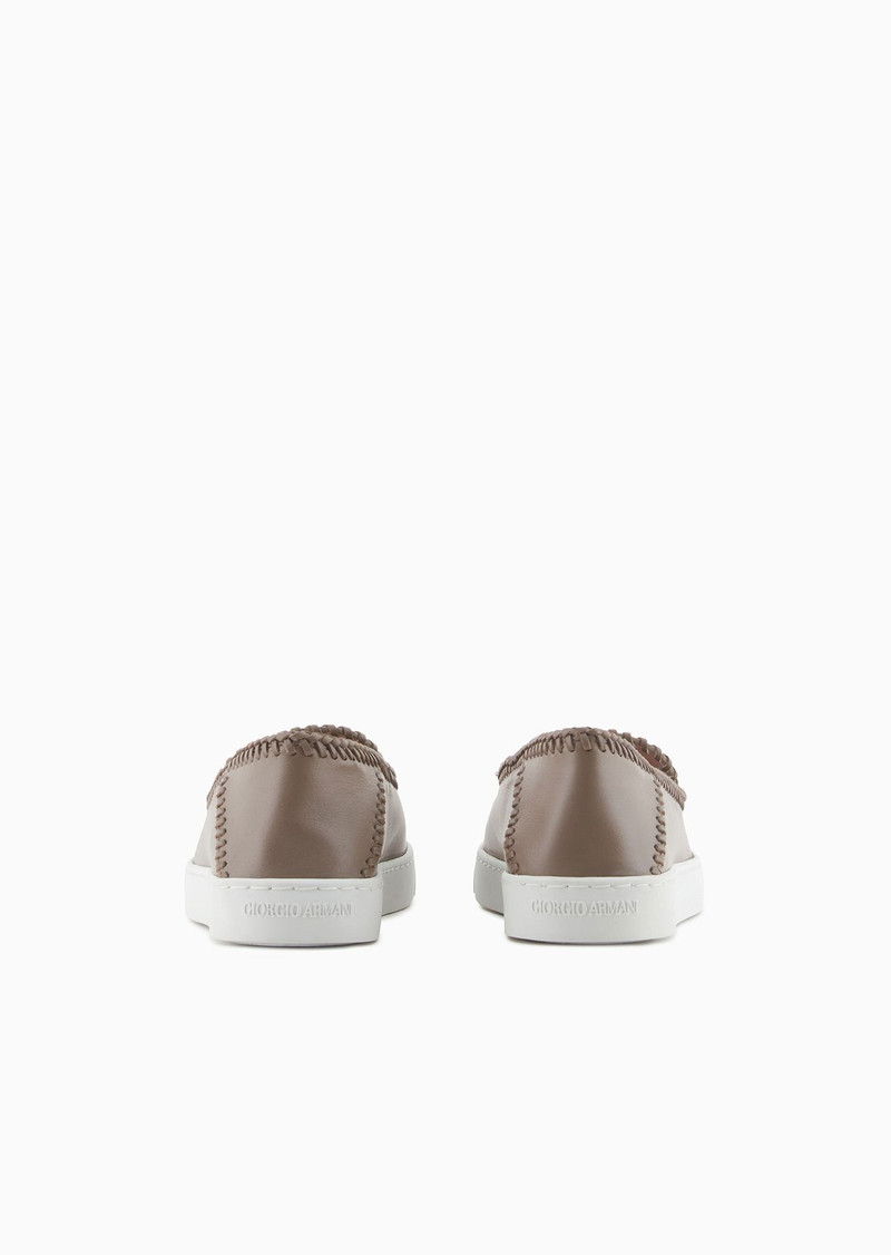 GIORGIO ARMANI Galleria 3 leather slip-ons outlook