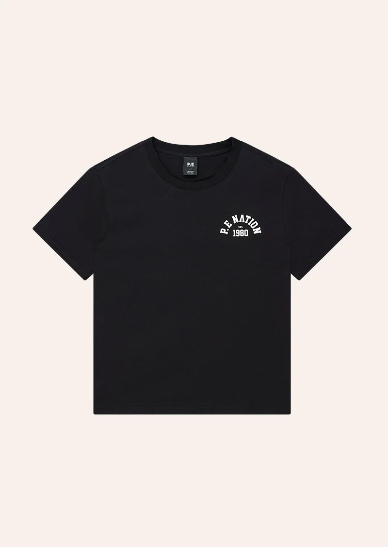 SWERVE TEE IN BLACK - 1